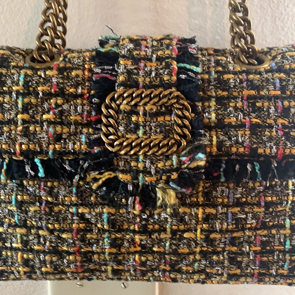 Kurt Geiger London Kensington Mayfair Tweed Shoulder Bag - Picture 4 of 11